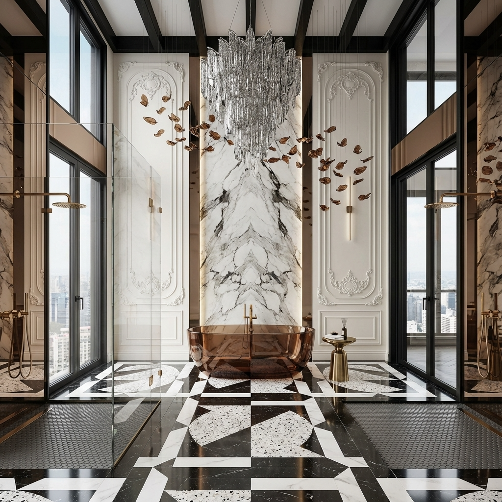 1" Grey Penny Tile (Non Slip)