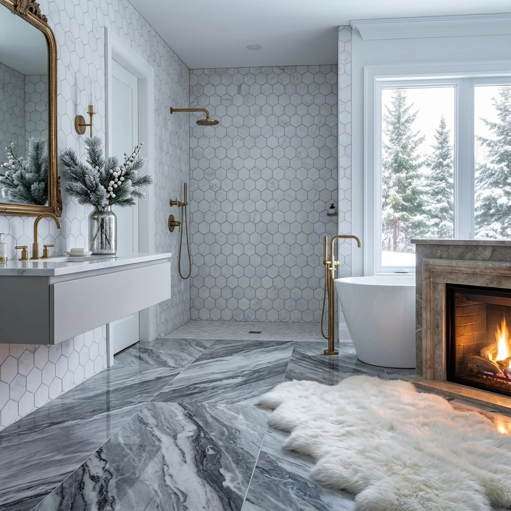 3" Carrara Hexagon Tile