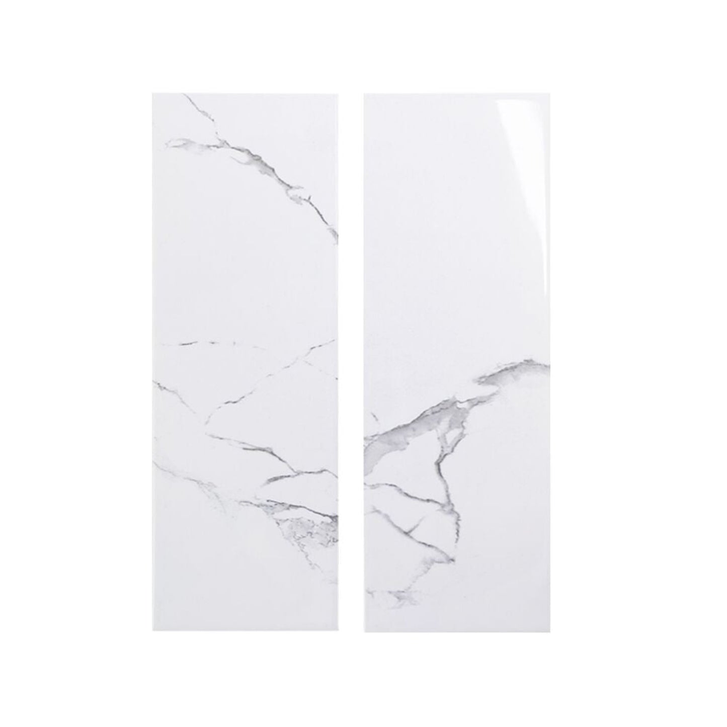 4" x 12" Subway Tile in Glossy Carrara