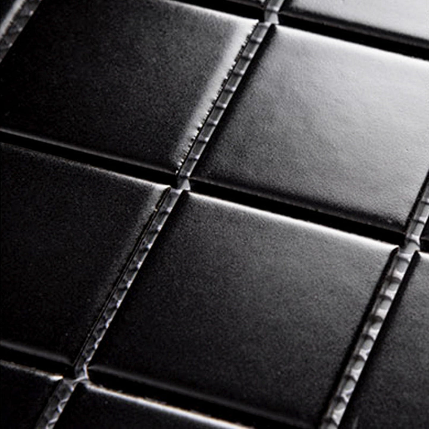 2" Black Square Tile