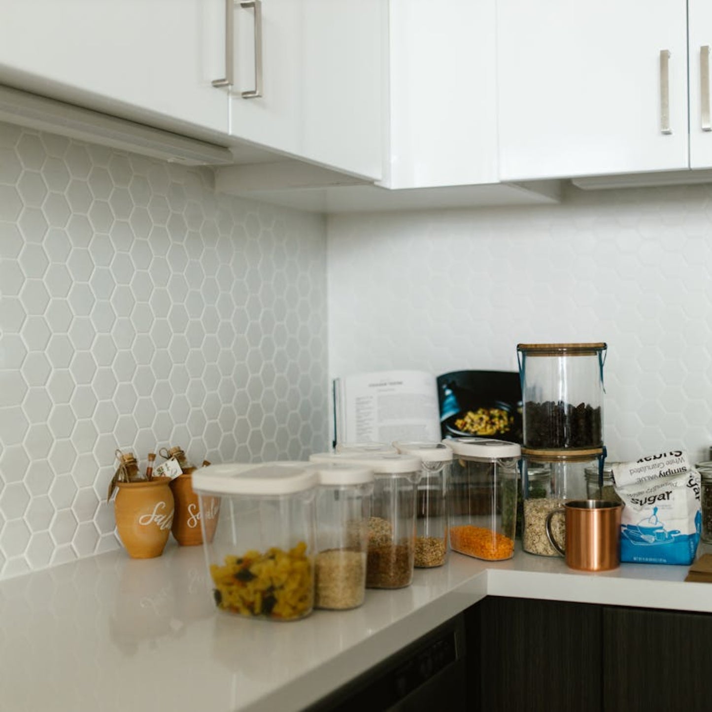 2" White Hexagon Tile