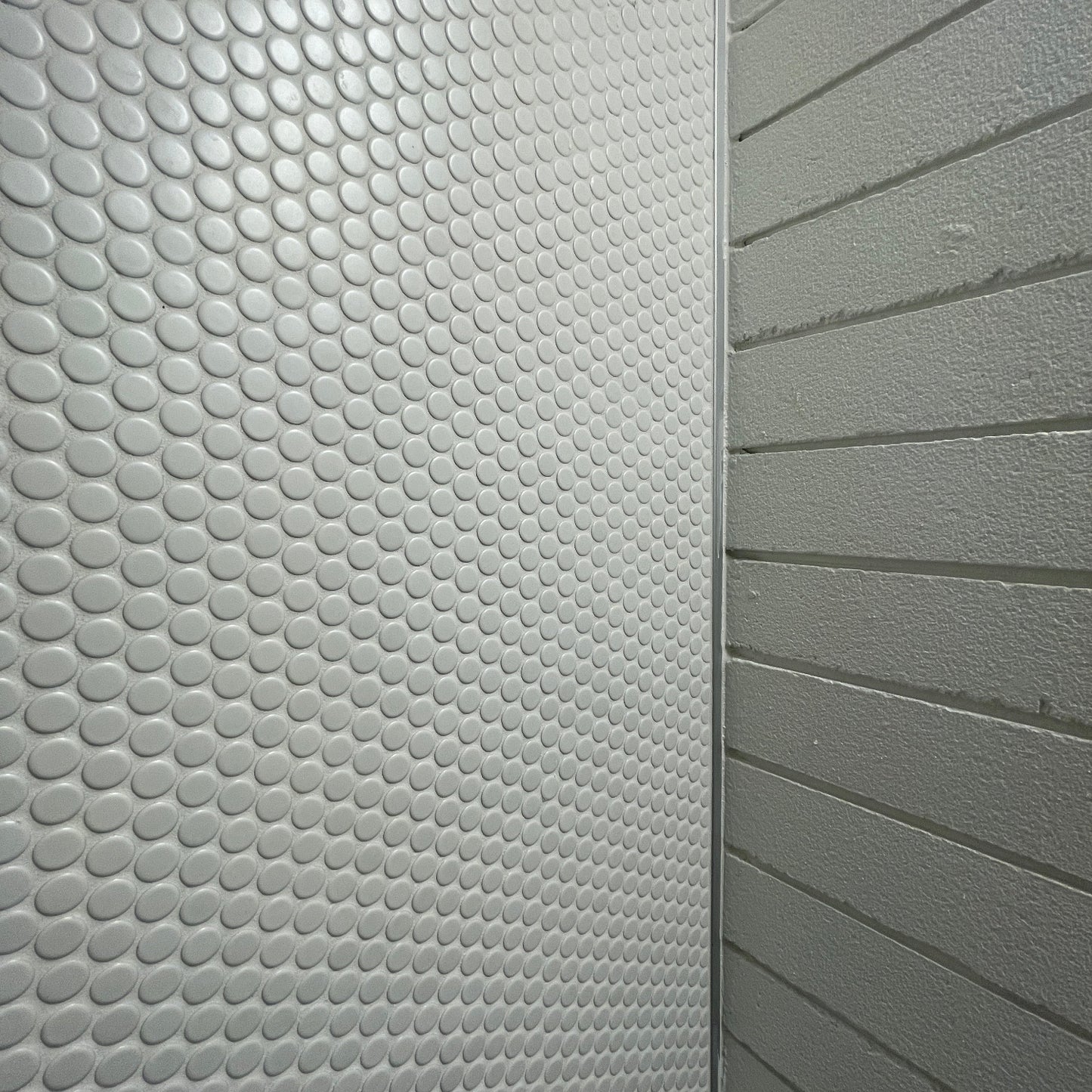 1" White Penny Tile