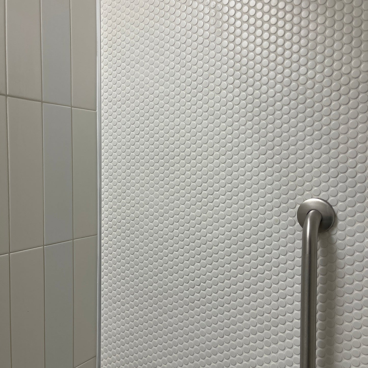 1" White Penny Tile