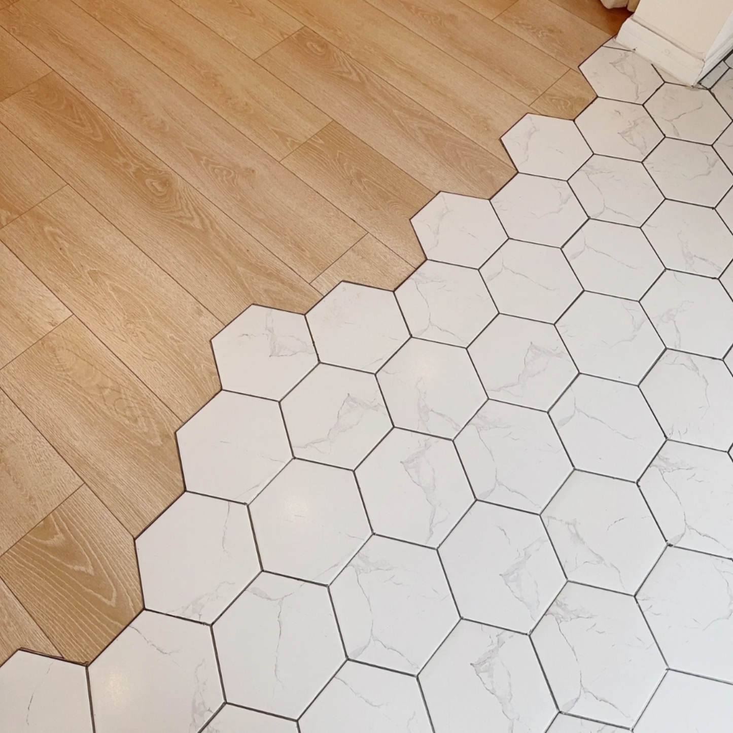 4" Carrara Hexagon Tile