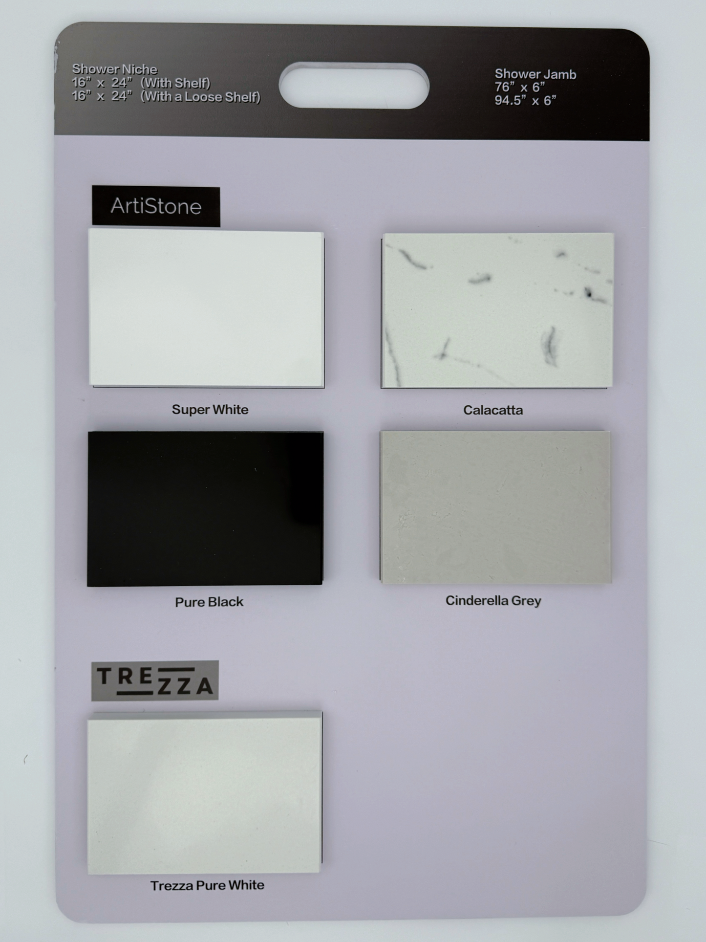 ArtiStone 16" x 24" Shower Niche in Calacatta (Pre-Attached Shelf)
