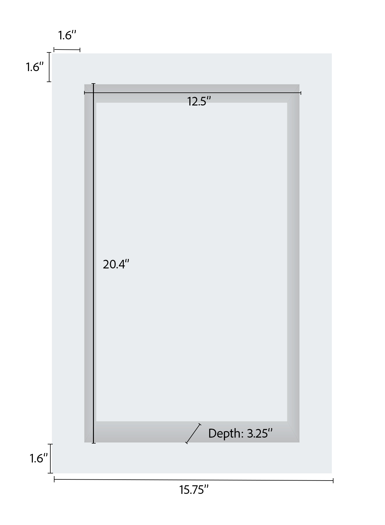 ArtiStone 16" x 24" Shower Niche in Super White (Loose Shelf)