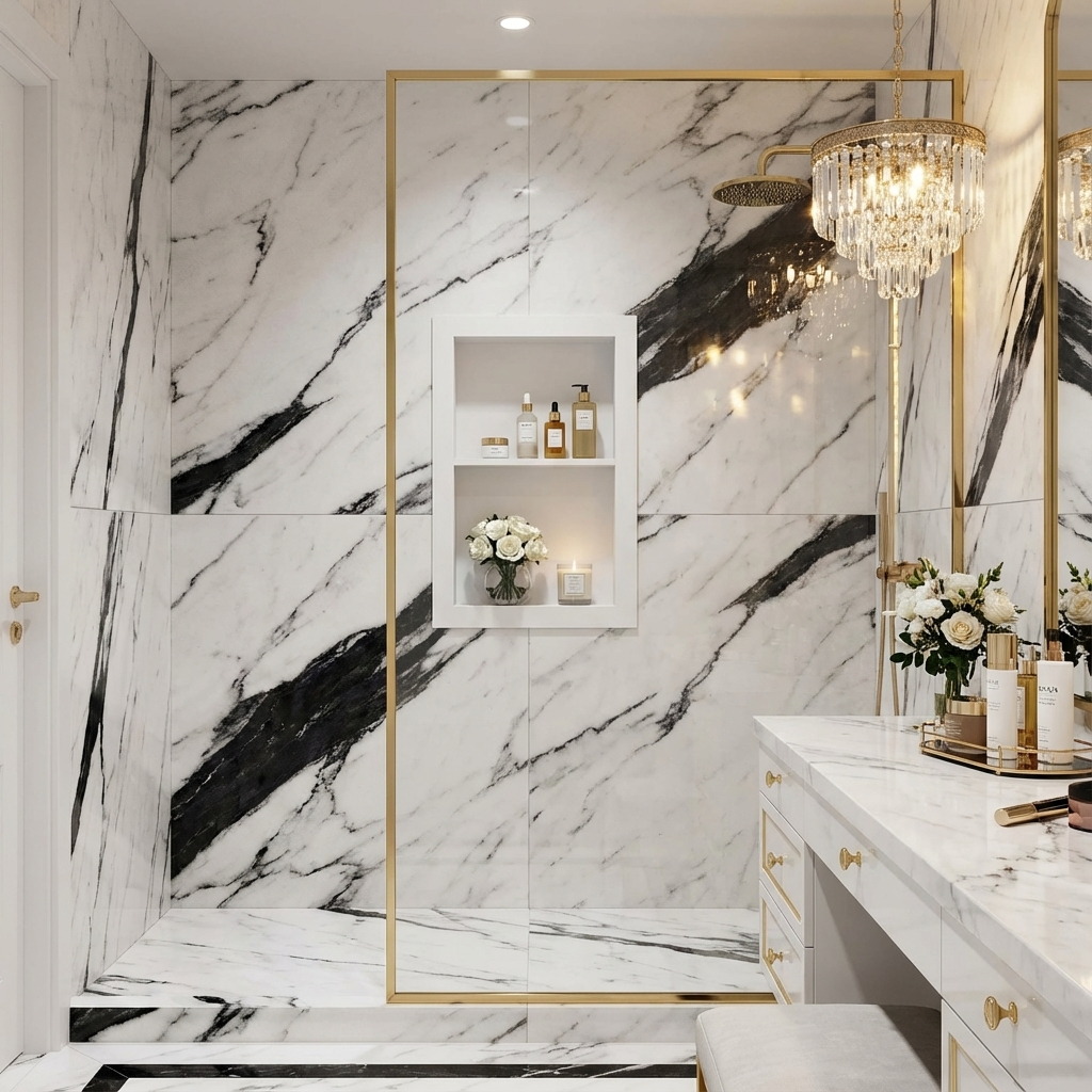 Trezza 16" x 24" Shower Niche in Pure White (Pre-Attached Shelf)