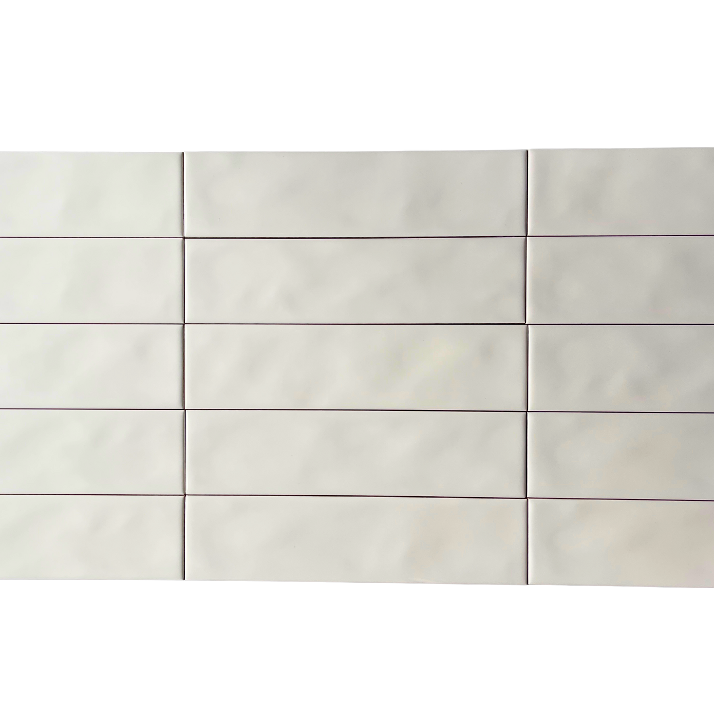 3" x 12" Wavy Subway Tile in Vista Pure White