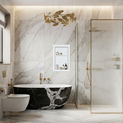 16" x 24" Shower Niche in Super White (with Shelf)