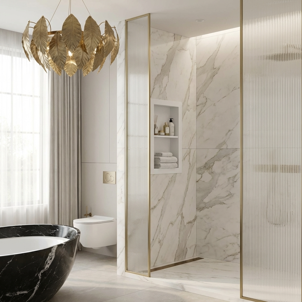 16" x 24" Shower Niche in Super White (with Shelf)