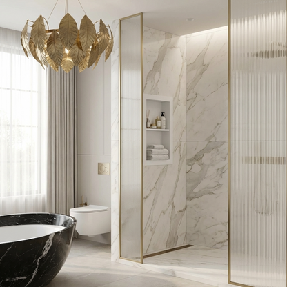 16" x 24" Shower Niche in Super White (with Shelf)