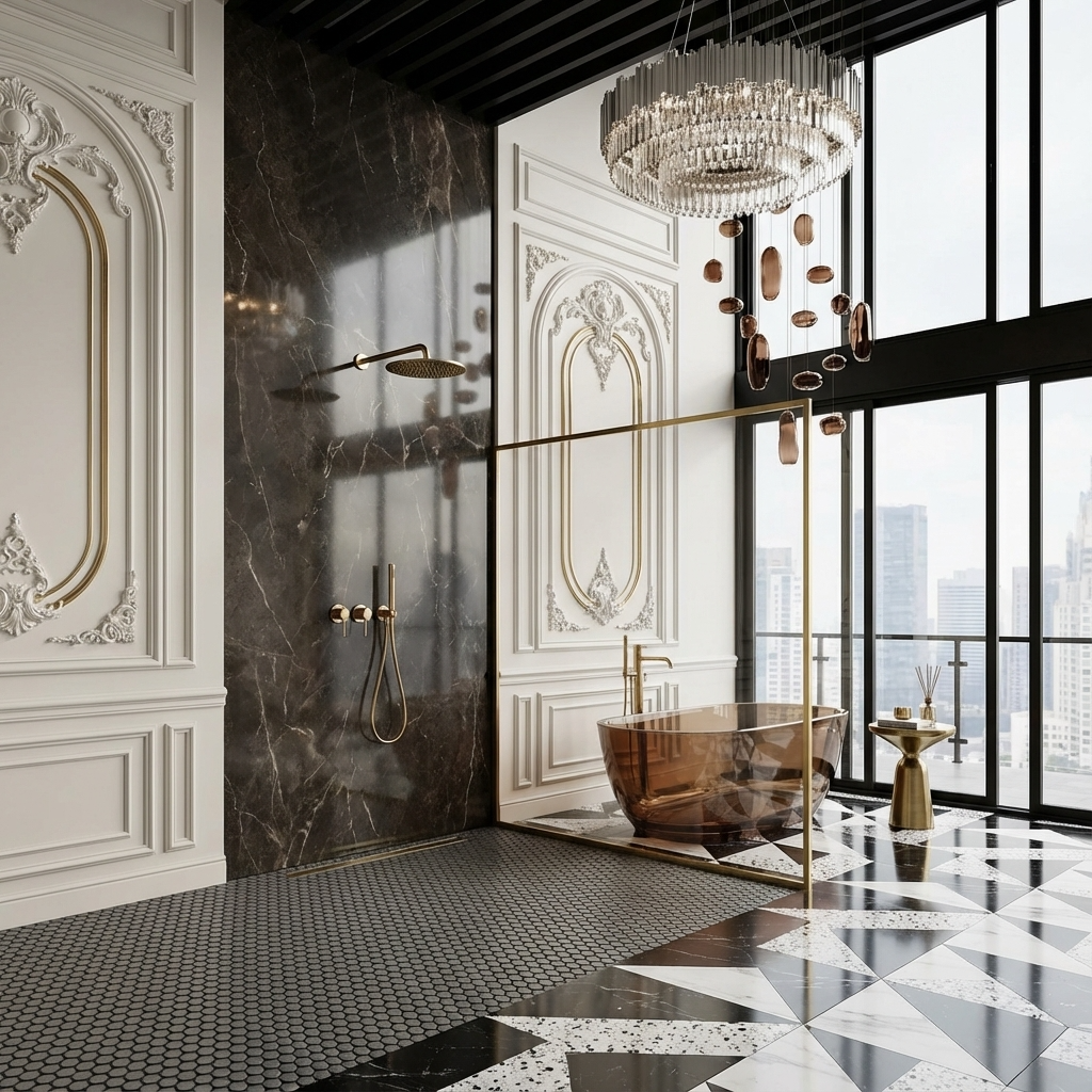 1" Grey Penny Tile (Non Slip)