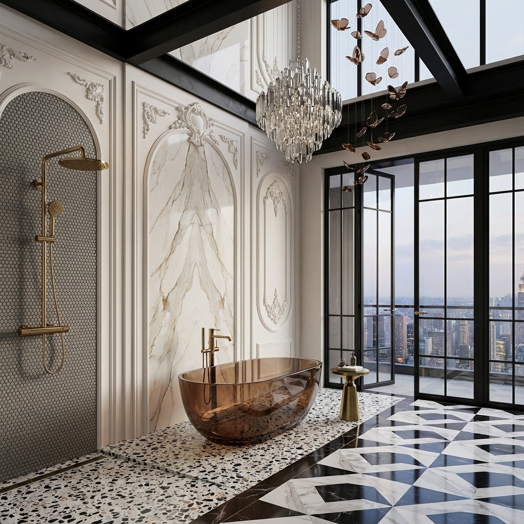 1" Grey Penny Tile (Non Slip)