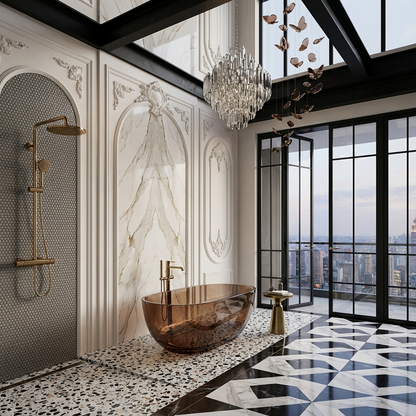 1" Grey Penny Tile (Non Slip)