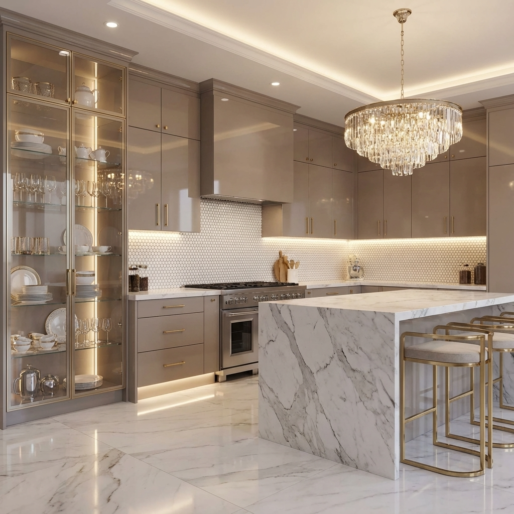 1" Penny Tile in Snow White (Non Slip)