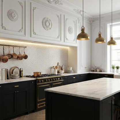 1" Penny Tile in Snow White (Non Slip)