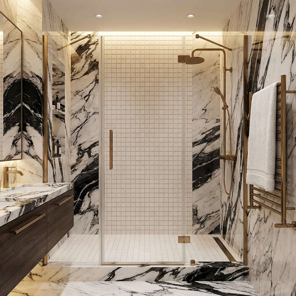 2" Square Tile in Off White (Non Slip)