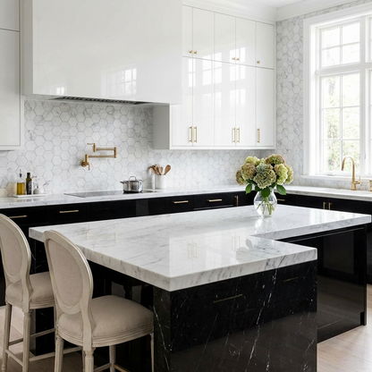 3" Carrara Hexagon Tile