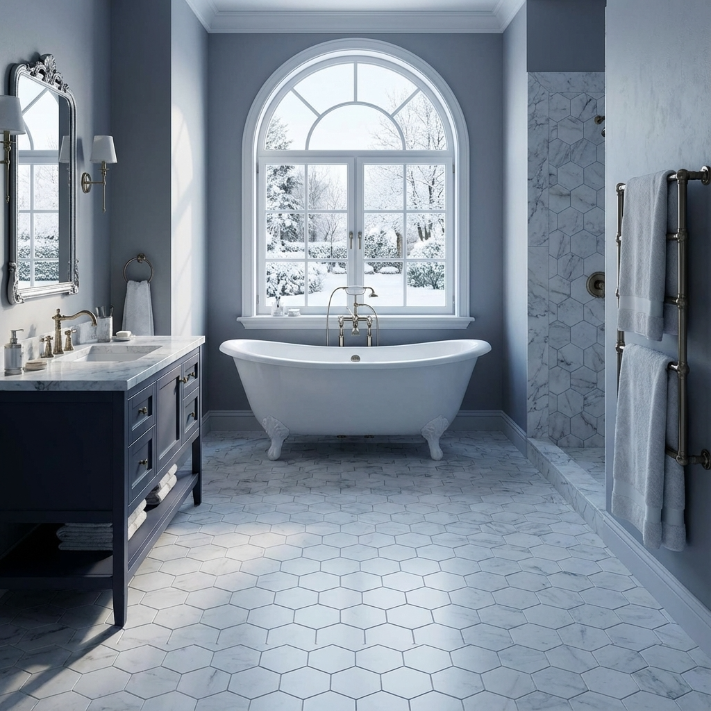 3" Carrara Hexagon Tile