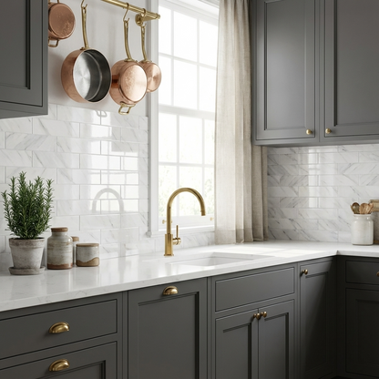 3" x 12" Subway Tile in Glossy Carrara