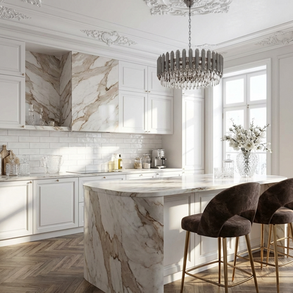 3" x 12" Wavy Subway Tile in Vista Silky White