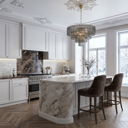 3" x 12" Wavy Subway Tile in Vista Silky White