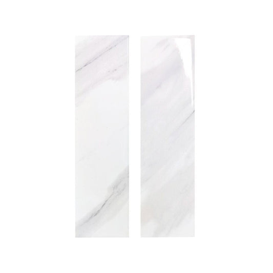 3" x 12" Subway Tile in Glossy Carrara