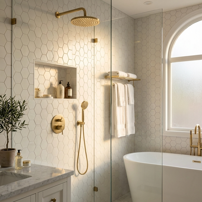 4" White Hexagon Tile