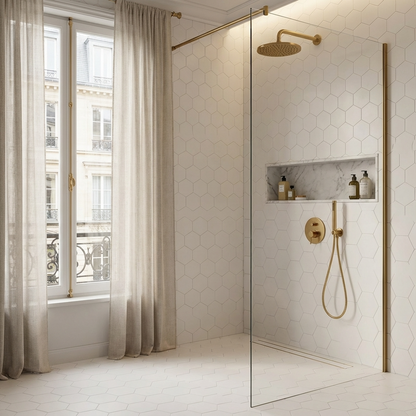 4" White Hexagon Tile