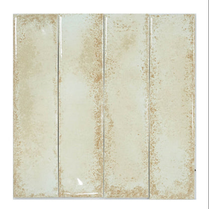 Vertical Plank Tile with Rusted Borders