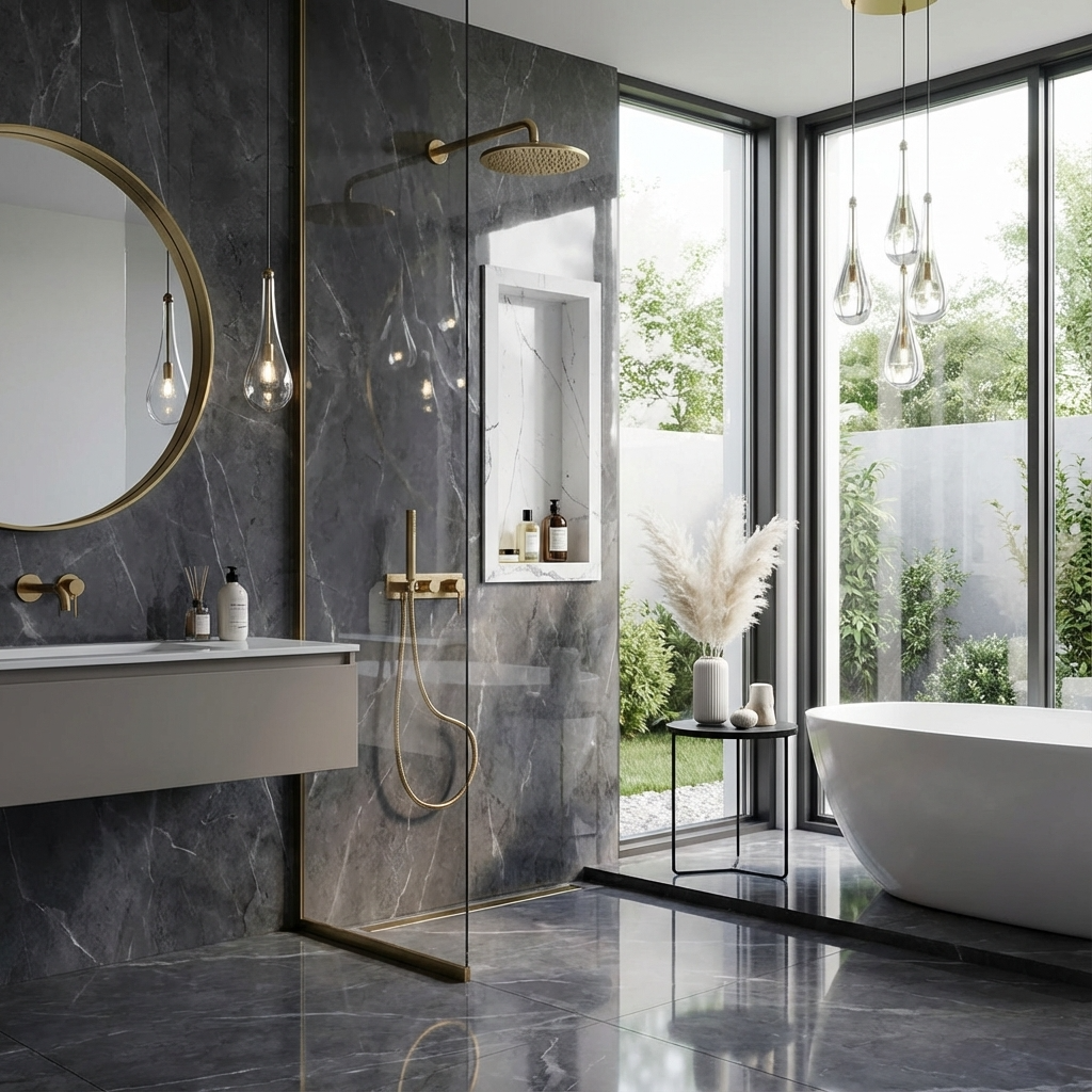 ArtiStone 16" x 24" Shower Niche in Calacatta (Loose Shelf)