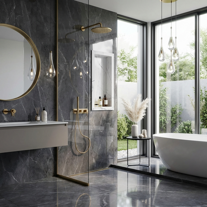 ArtiStone 16" x 24" Shower Niche in Calacatta (Loose Shelf)