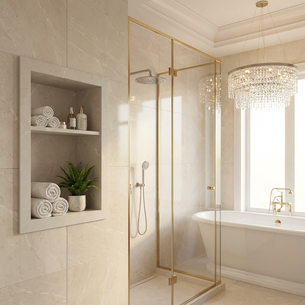 ArtiStone 16" x 24" Shower Niche in Cinderella Grey (Pre-Attached Shelf)