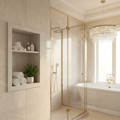 ArtiStone 16" x 24" Shower Niche in Cinderella Grey (Pre-Attached Shelf)