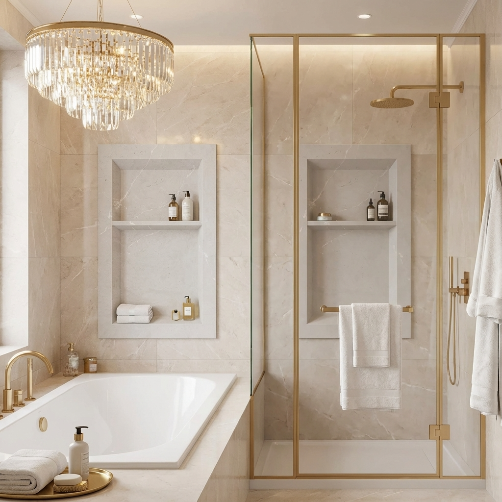 ArtiStone 16" x 24" Shower Niche in Cinderella Grey (Pre-Attached Shelf)