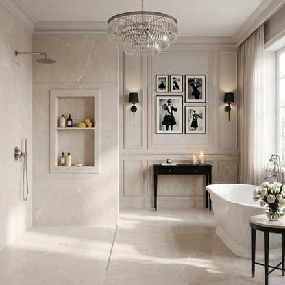 ArtiStone 16" x 24" Shower Niche in Cinderella Grey (Pre-Attached Shelf)