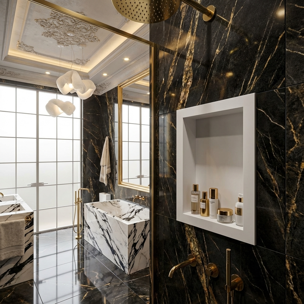 ArtiStone 16" x 24" Shower Niche in Super White (Loose Shelf)