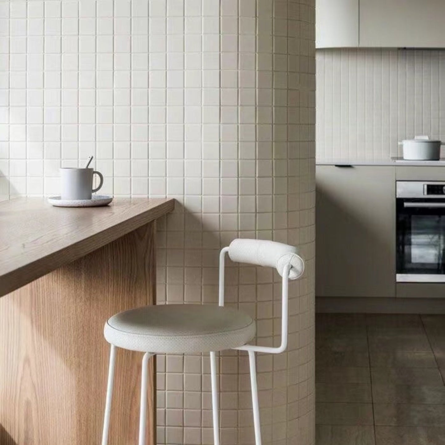 2" Square Tile in Off White (Non Slip)