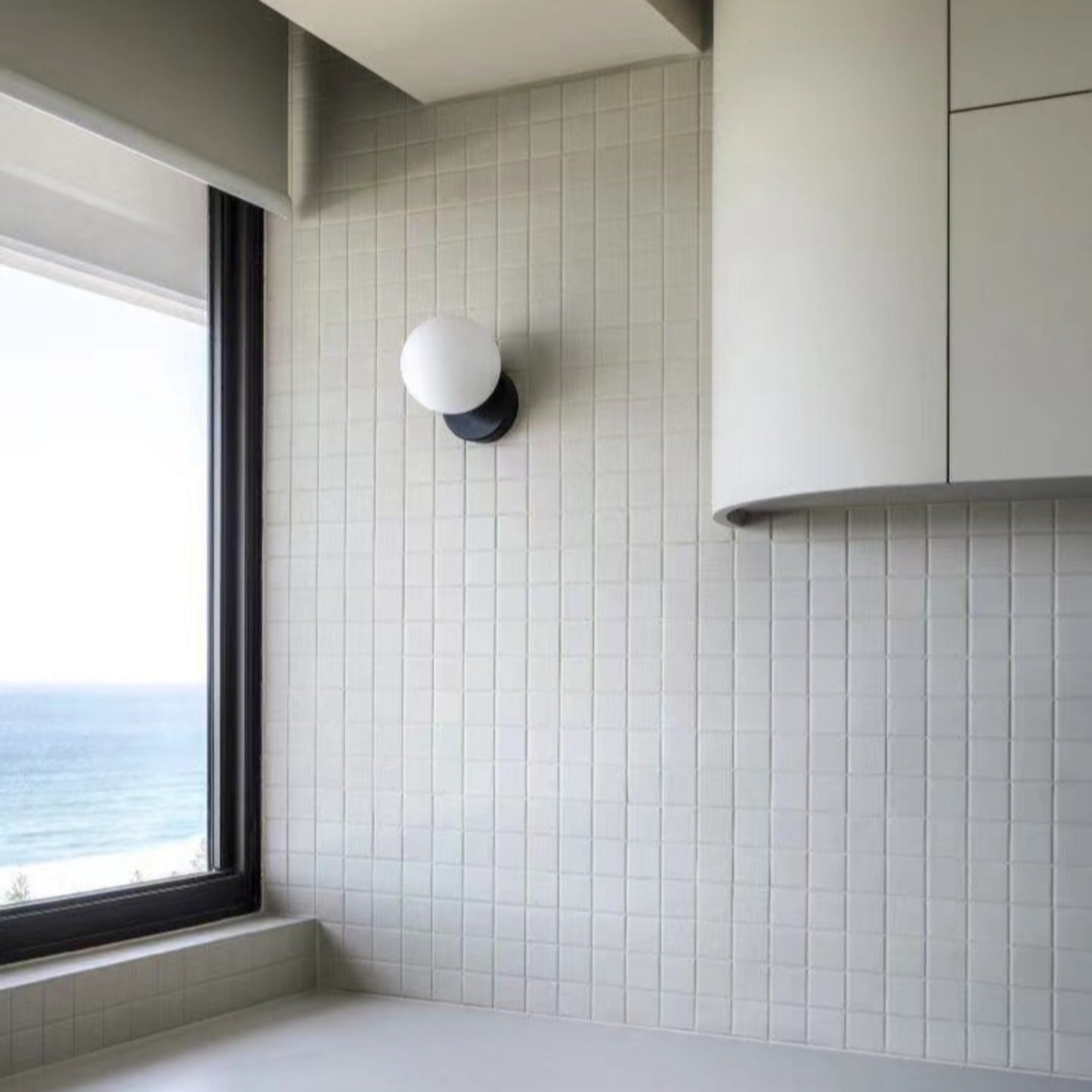 2" Square Tile in Off White (Non Slip)