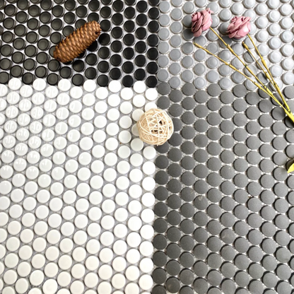 1" Grey Penny Tile (Non Slip)