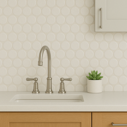 2" White Penny Tile