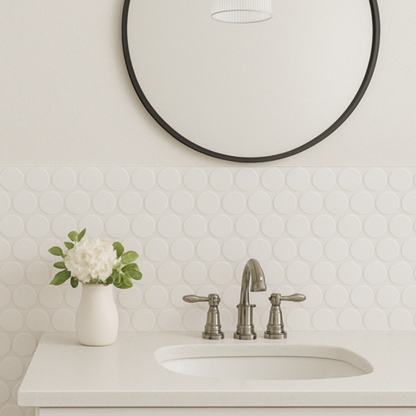 2" White Penny Tile