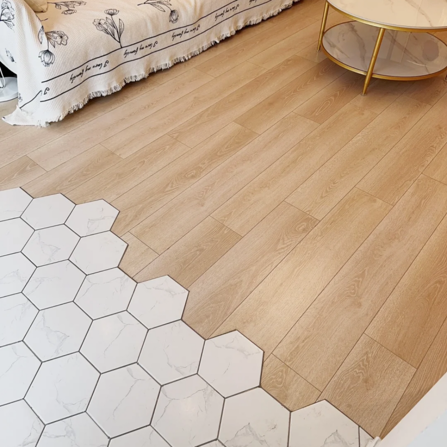 4" Carrara Hexagon Tile