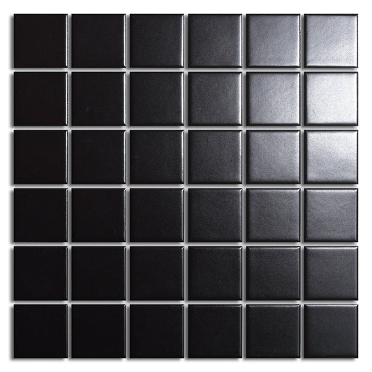 2" Black Square Tile