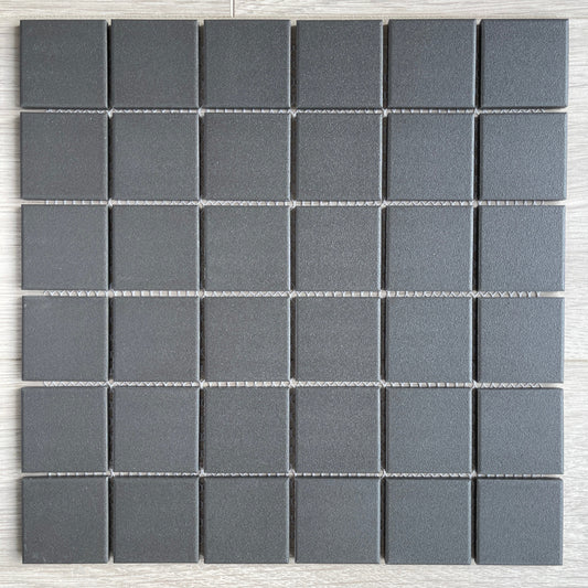 2" Square Tile in Charcoal Grey (Non Slip)