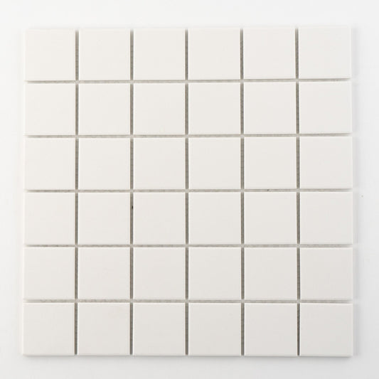 2" Square Tile in Off White (Non Slip)