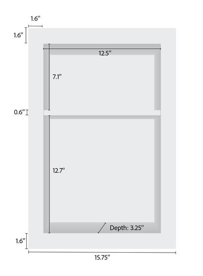 Trezza 16" x 24" Shower Niche in Pure White (Pre-Attached Shelf)