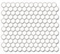 1" White Hexagon Tile