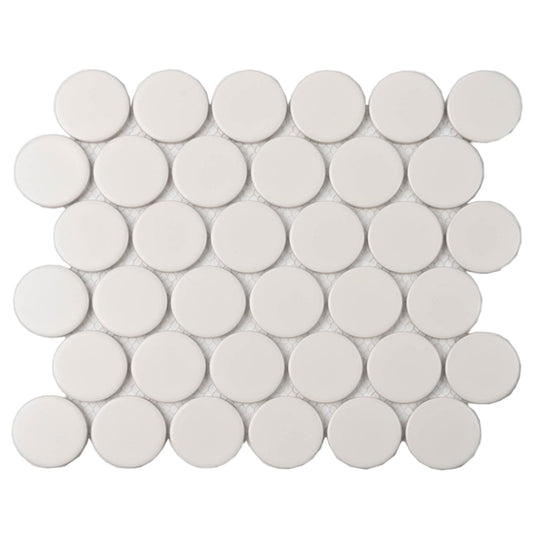2" White Penny Tile
