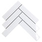 2"x8" Herringbone Tile in Glossy White